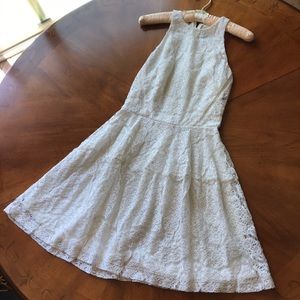 a white halter dress